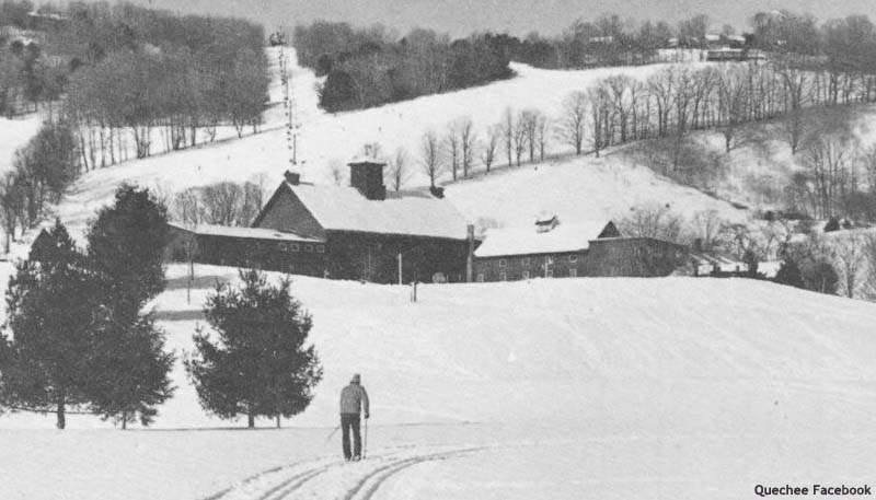 Vintage photo of the Quechee Ski Hill